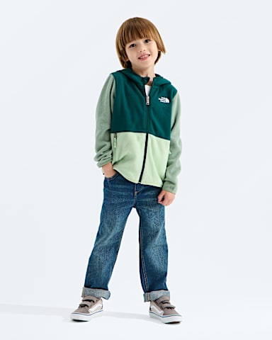 Kids Glacier FullZip Hoodie TNF Pacific TealCalcified LimeSlate Moss HERO2