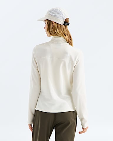 Womens Cedar Trail Grid Fleece Jacket TNF White Dune BACK