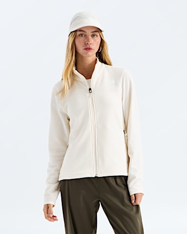Womens Cedar Trail Grid Fleece Jacket TNF White Dune Main