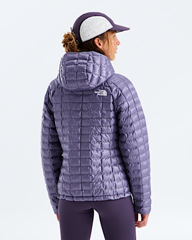 Manteau  capuchon THERMOBALL pour femmes TNF Prune Profond BACK