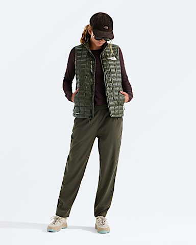 Womens THERMOBALL Vest TNF New Taupe Green HERO2