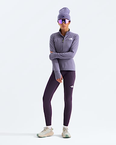 Haut  glissire un quart Winter Warm Pro pour femmes TNF Prune Profond HERO2
