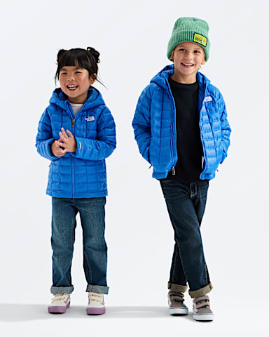 Manteau capuchon THERMOBALL pour enfants TNF Bleu Actif HERO