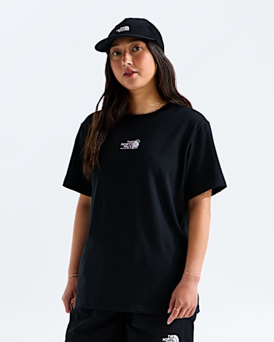 Womens Midnight Ember Relaxed ShortSleeve Tee TNF TNF Black Main