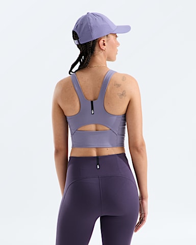 Womens Jaida Long Line Bra TNF Grounded Plum BACK