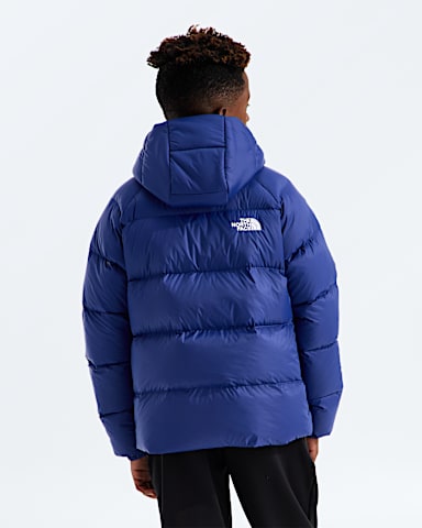 Boys Hydrenalite Down Hooded Jacket TNF Bold Blue BACK