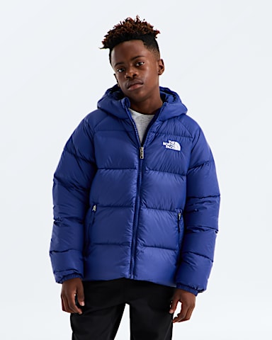 Boys Hydrenalite Down Hooded Jacket TNF Bold Blue HERO