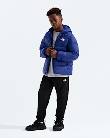 Boys Hydrenalite Down Hooded Jacket TNF Bold Blue HERO2