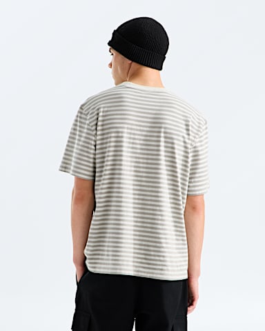 Mens Vista Stripe ShortSleeve Tee TNF Cumulus Cloud  TNF Pinch Stripe BACK