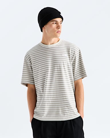 Mens Vista Stripe ShortSleeve Tee TNF Cumulus Cloud  TNF Pinch Stripe Main