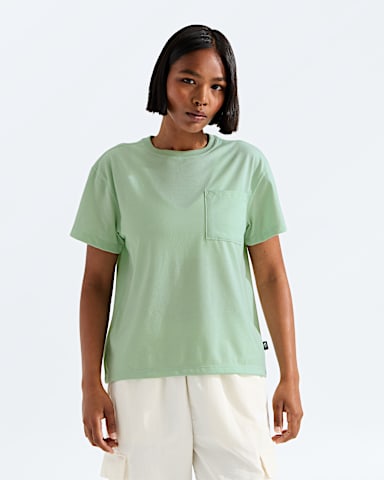Womens TriBlend ShortSleeve Pocket Tee TNF Opal Frost White Heather Main