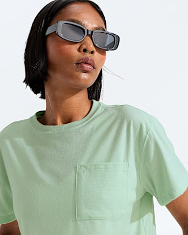 Womens TriBlend ShortSleeve Pocket Tee TNF Opal Frost White Heather HERO2