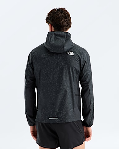 Mens Fontanales Wind Jacket Reflective TNF TNF Black Seed Reflective Print BACK