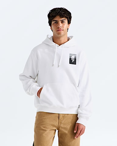 Mens Apex 75 Collage Relaxed Hoodie TNF TNF White BACK