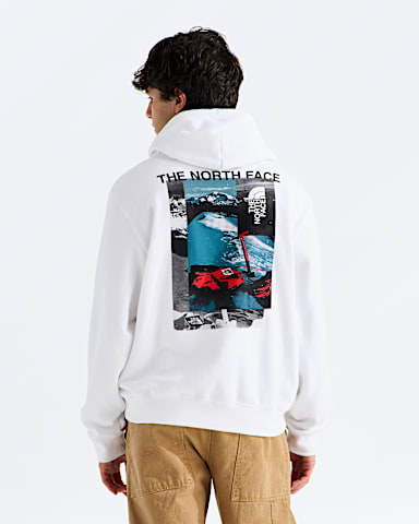 Mens Apex 75 Collage Relaxed Hoodie TNF TNF White Main