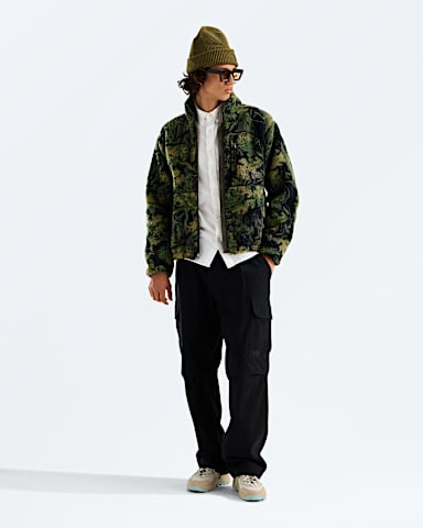 Mens Extreme Pile 2 FullZip JacketPrint TNF New Taupe Green Yosemite Oak PrintNew Taupe Green HERO2