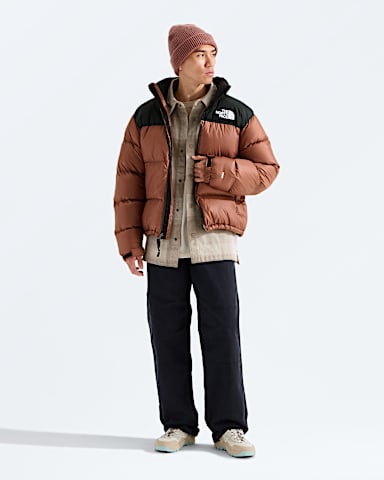 Mens 1996 Retro Nuptse Jacket TNF Copper SiltTNF Black HERO2