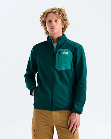 Mens Crest Full Zip Jacket TNF Pacific TealTNF Black Main