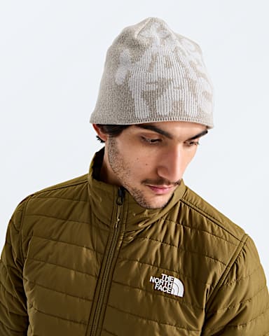 Jim Beanie TNF Stone Slab Heather Graphic MODELBACK