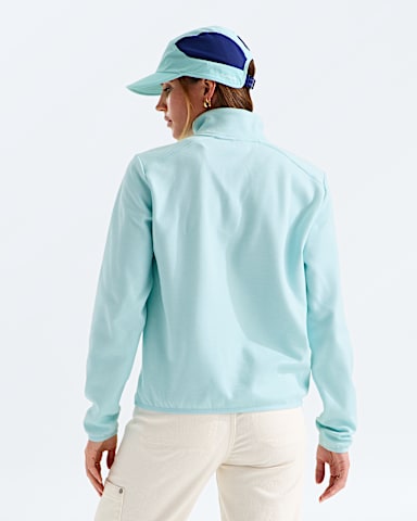 Womens TNF Performance Fleece Zip TNF Glacier Light Heather BACK