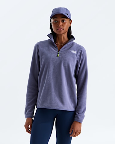 Womens Glacier Fleece Zip Jacket TNF Grounded Plum Main