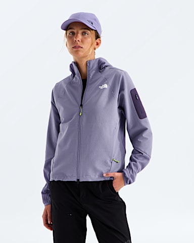 Womens Tek Approach FUTUREFLEECE Hooded Jacket TNF Grounded PlumEndless Dusk Main