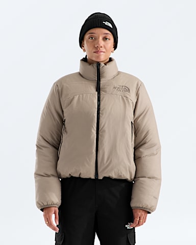 Womens Pertex Nuptse Reversible Jacket TNF GarnetTNF Black Main