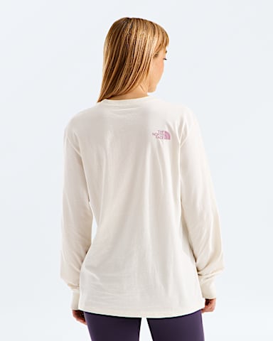 Womens Evolution TNF NSE Relaxed LongSleeve Tee TNF White Dune BACK
