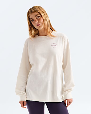 Womens Evolution TNF NSE Relaxed LongSleeve Tee TNF White Dune Main