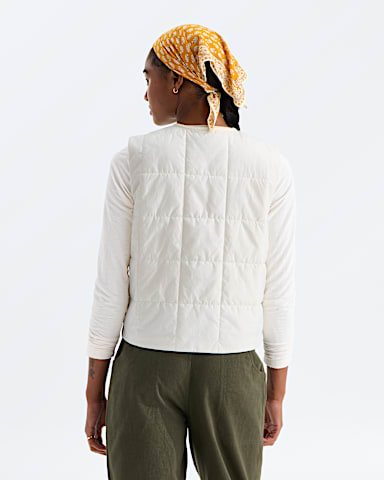 Womens Lhotse LT Insulated Vest TNF White Dune BACK