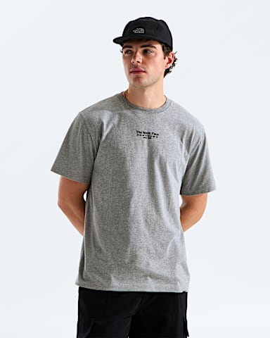 Mens AXYS ShortSleeve Tee TNF TNF Pale Grey Heather Main