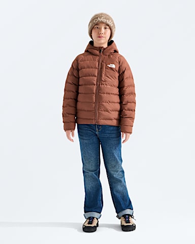 Boys Reversible Perrito Hooded Jacket TNF Copper Silt HERO2