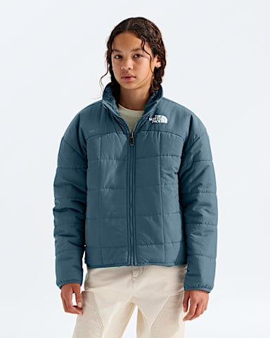 Girls Reversible Shasta FullZip Jacket TNF Granite Grey HERO