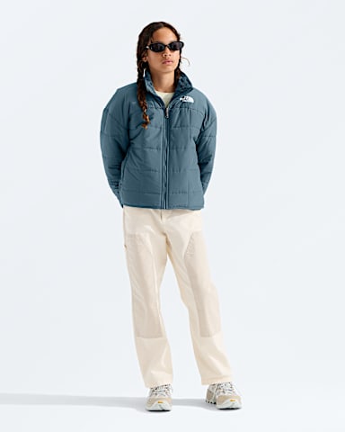 Girls Reversible Shasta FullZip Jacket TNF Granite Grey HERO2