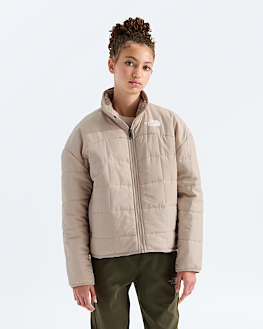 Girls Reversible Shasta FullZip Jacket TNF Timeless Taupe Main