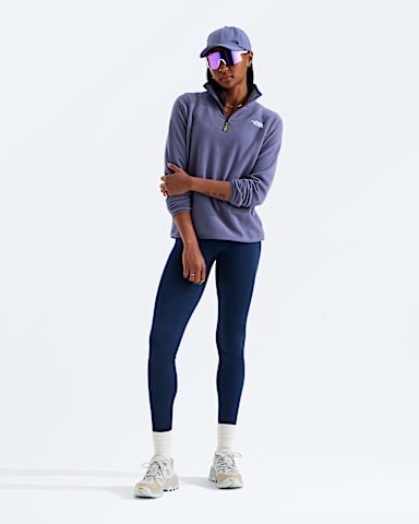 Womens Glacier Fleece Zip Jacket TNF Grounded Plum HERO2