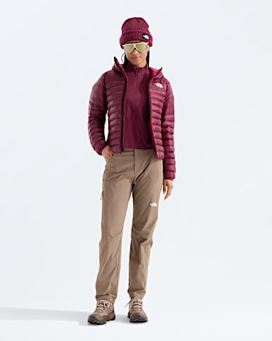 Chandail capuchon Terra Peak pour femmes TNF Bordeaux IntenseLali Guram HERO2