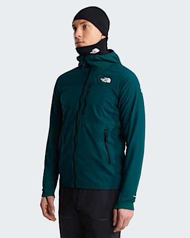 Mens Summit Series FUTUREFLEECE Overlay Hoodie TNF Pacific Teal Main