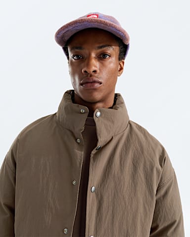 Mens TNF Red Box Down Jacket TNF Smokey Brown HERO3