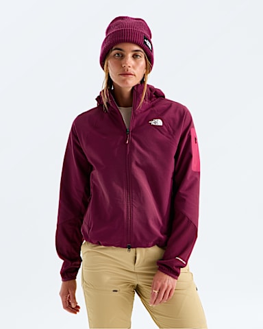 Womens Tek Approach FUTUREFLEECE Hooded Jacket TNF Burgundy CrushLali Guram Main