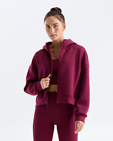 Womens Jaida FullZip Hooded Jacket TNF Burgundy Crush HERO