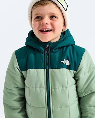 Kids Boys Reversible Shasta FullZip Hooded Jacket TNF Slate MossPacific Teal HERO2