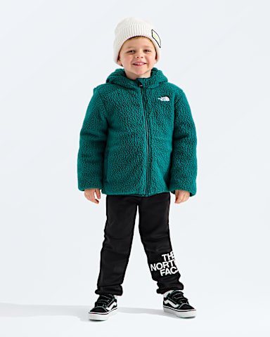 Kids Boys Reversible Shasta FullZip Hooded Jacket TNF Slate MossPacific Teal HEROREV