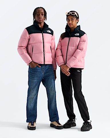 Boys Girls 1996 Retro Nuptse Jacket TNF Primrose Main