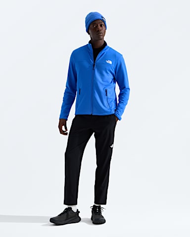 Veste en molleton Cedar Trail Grid fermeture clair intgrale pour hommes TNF Bleu Actif HERO2