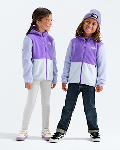 Chandail capuchon Glacier fermeture glissire pleine longueur pour enfants TNF Altitude violetteLilas givrPrune ple HERO