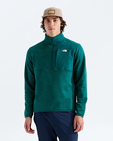 Mens TNF Performance Fleece Zip TNF Pacific Teal Dark Heather Main