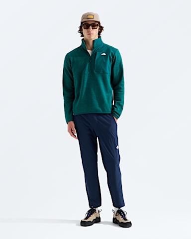 Mens TNF Performance Fleece Zip TNF Pacific Teal Dark Heather HERO2