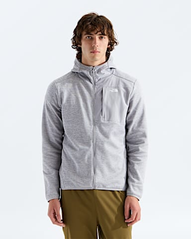 Mens TNF Performance Fleece FullZip Hoodie TNF TNF Pale Grey Heather Main
