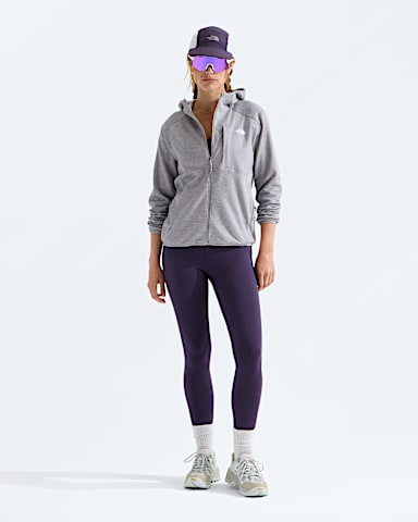 Womens TNF Performance Fleece FullZip Hoodie TNF TNF Pale Grey Heather HERO2